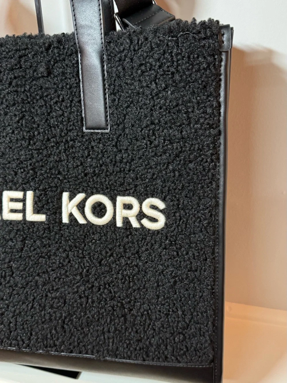 Michael Kors Cooper Medium Sherpa Convertible Tote Bag